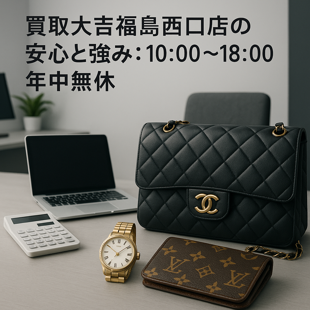 買取大吉福島西口店の安心と強み：10:00〜18:00年中無休