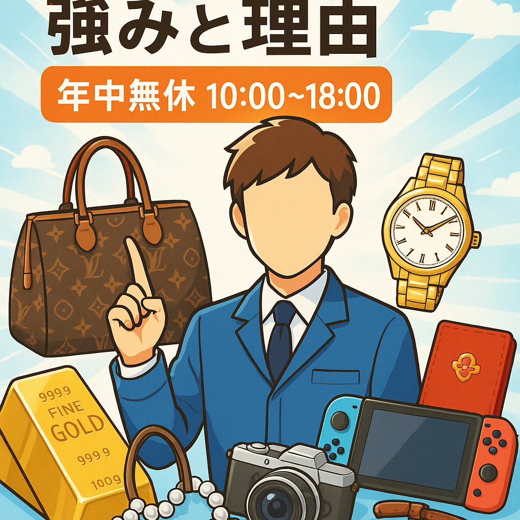 買取大吉福島西口店の強みと理由：年中無休10:00-18:00