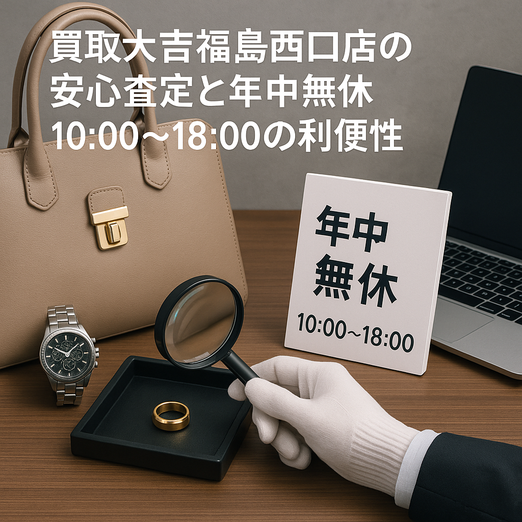 買取大吉福島西口店の安心査定と年中無休10:00〜18:00の利便性