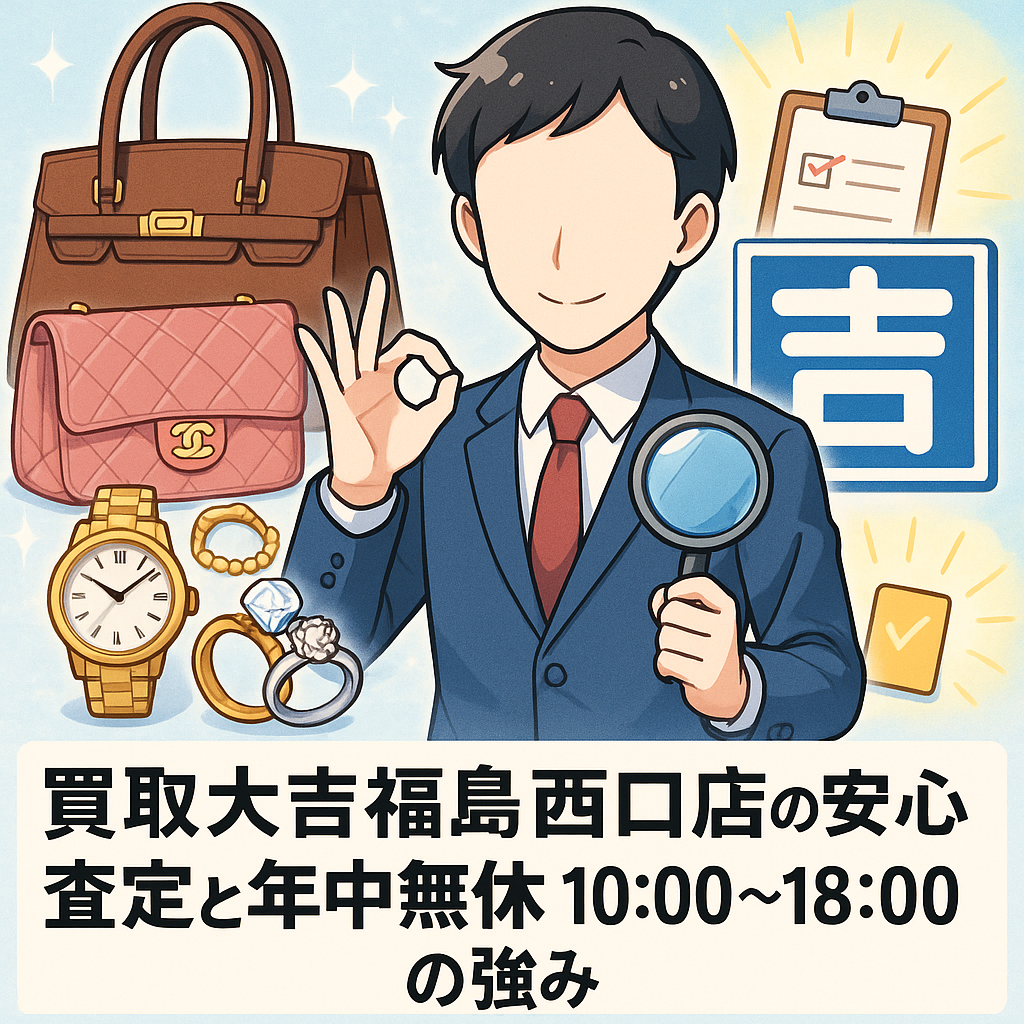 買取大吉福島西口店の安心査定と年中無休10:00〜18:00の強み