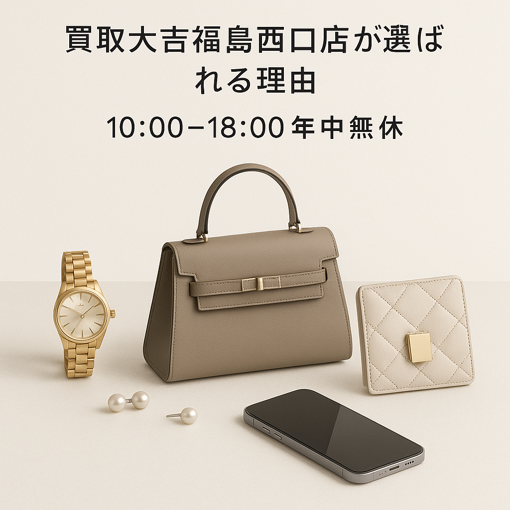 買取大吉福島西口店が選ばれる理由と10:00〜18:00年中無休