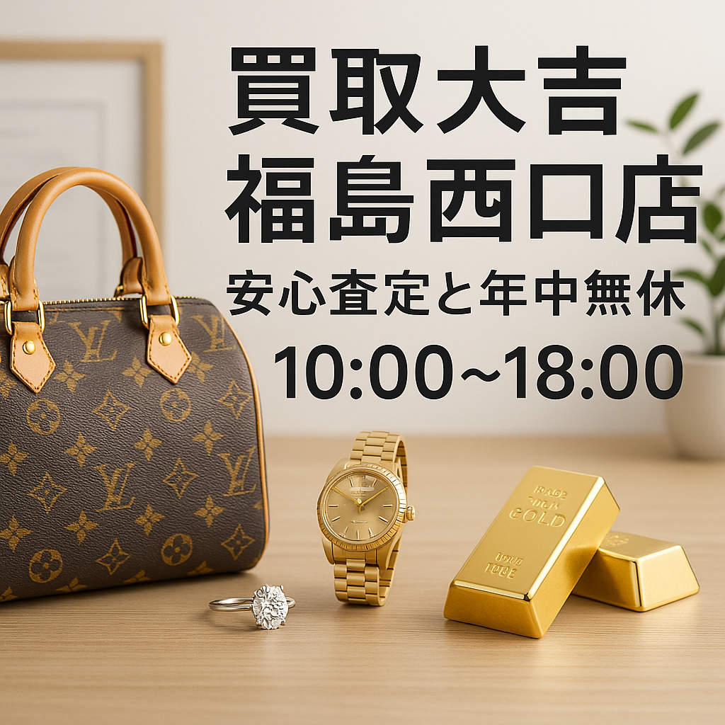 買取大吉福島西口店の安心査定と年中無休10:00〜18:00