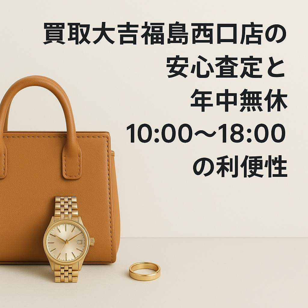 買取大吉福島西口店の安心査定と年中無休10:00〜18:00の利便性
