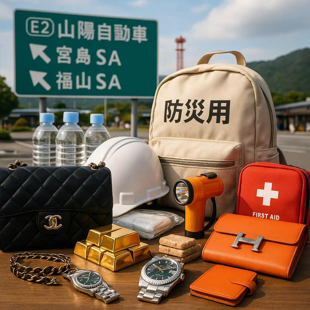 E2山陽自動車道 宮島SA・福山SAと地震時の備え