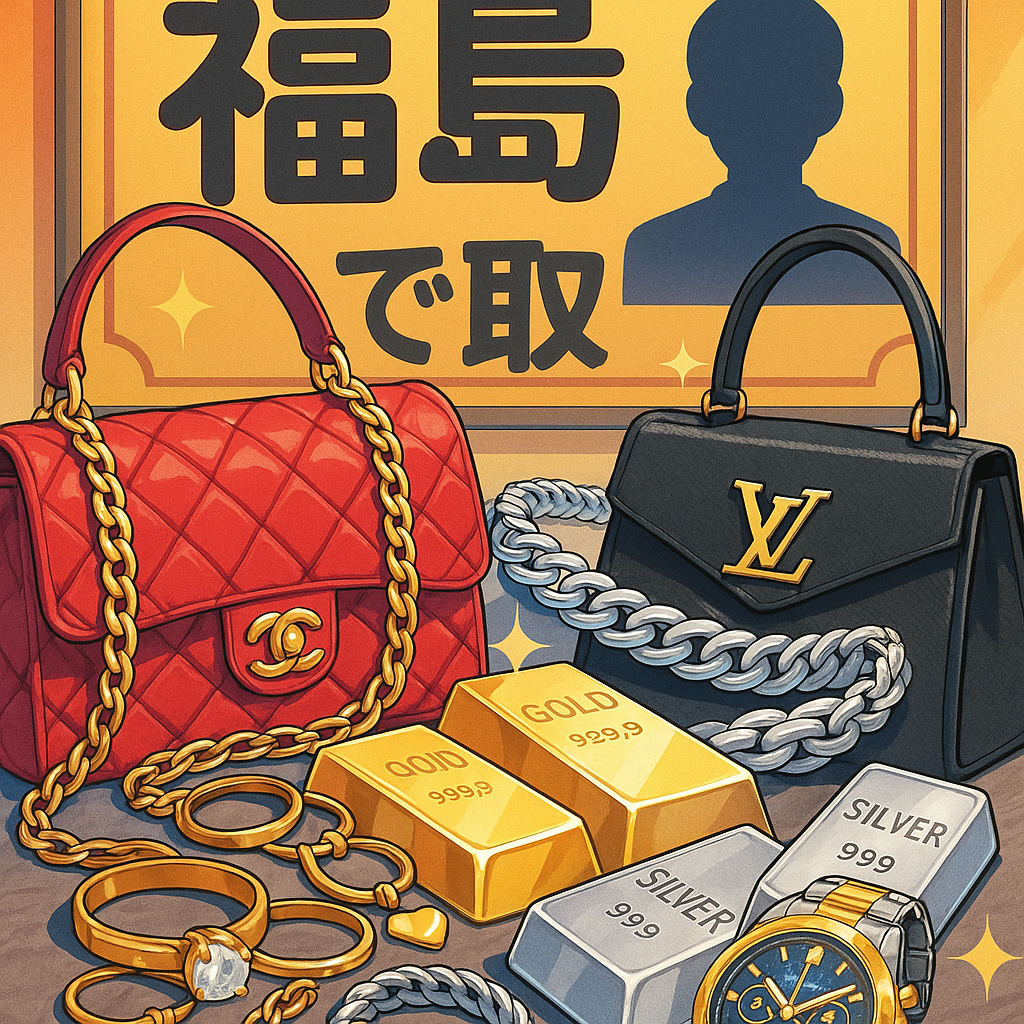 福島市で買取を検討中の方へ｜金・銀とブランド品、買取大吉福島西口店の名前も